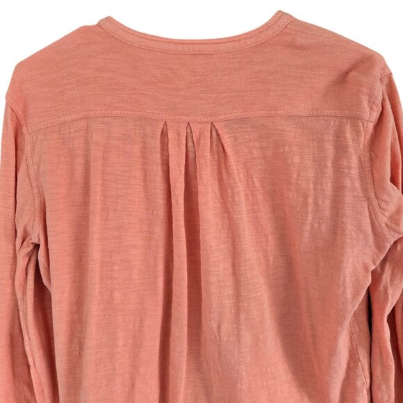 Woolrich Womens Coral Button-Up Roll-Tab Long Sleeve Cotton Knit Top Size M - Picture 5 of 10